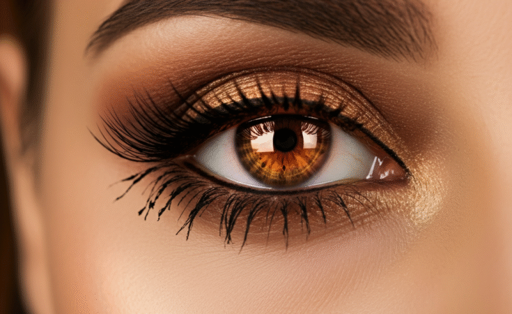 eye makeup for amber eyes