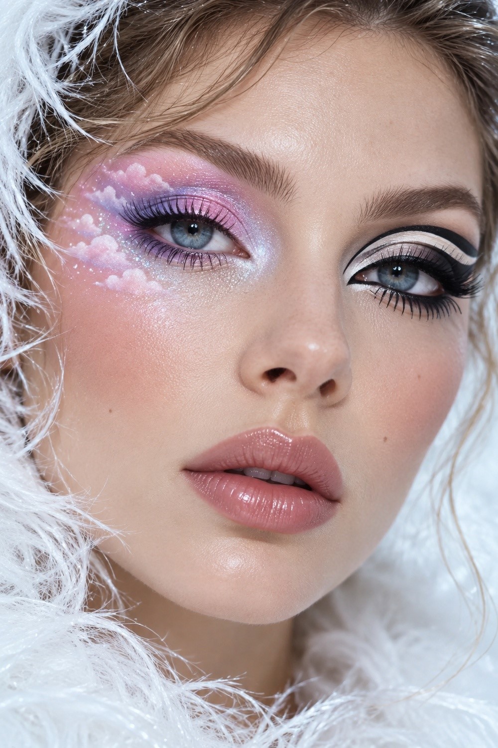 Dreamy Pink Art Versus Graphic Monochrome