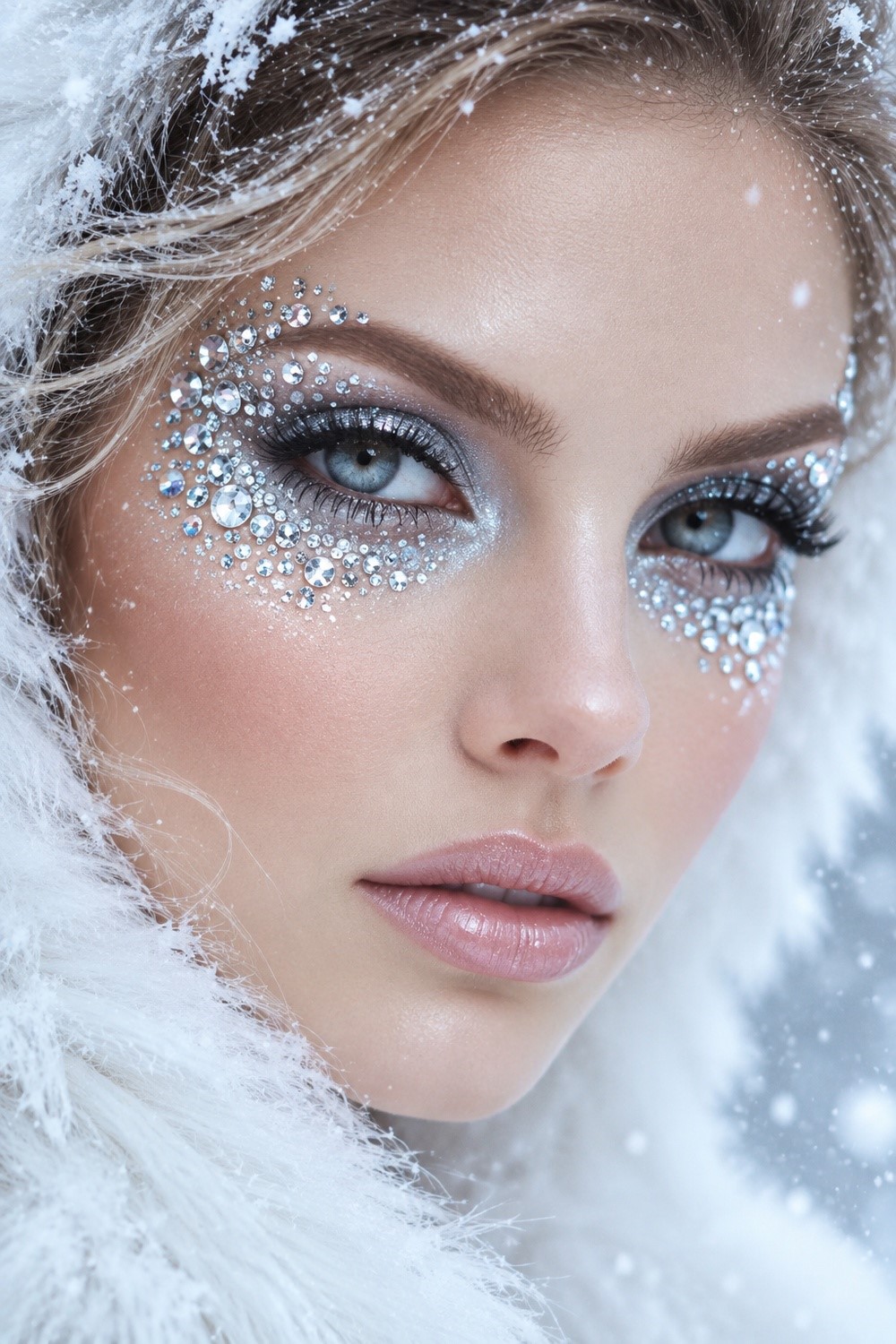 Icy Crystal Halo for Full Editorial Impact