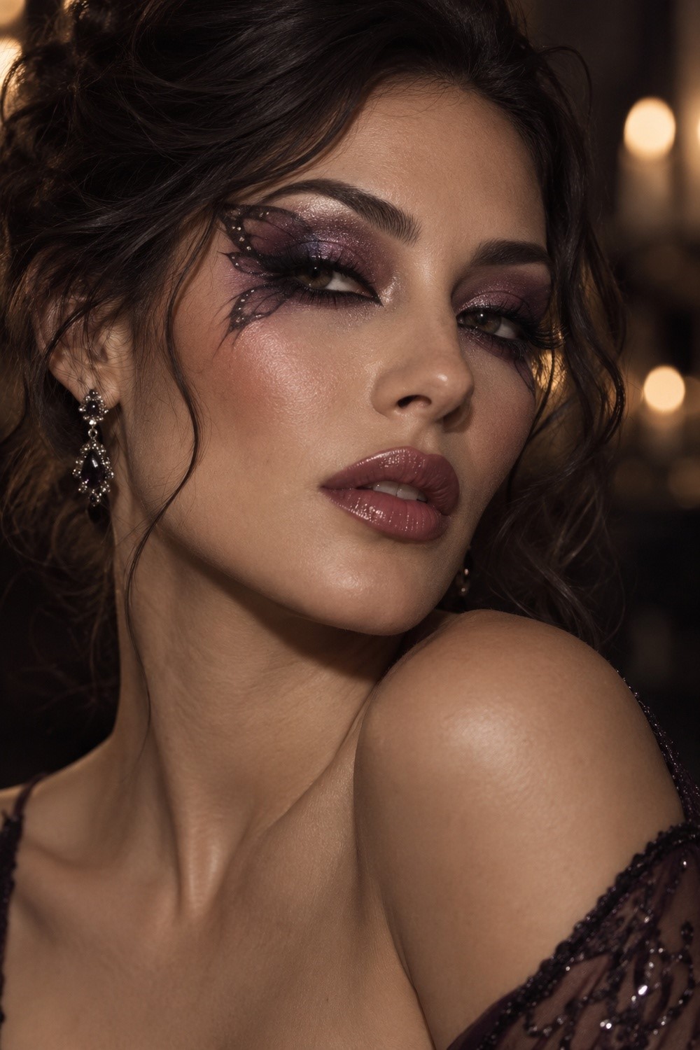 Smoky Plum Butterfly Eyes